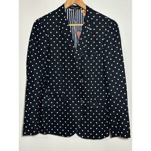 Paisley & Gray Men's 40S Polka Dot Blazer Skinny Fit Navy Jacket Kentucky Derby